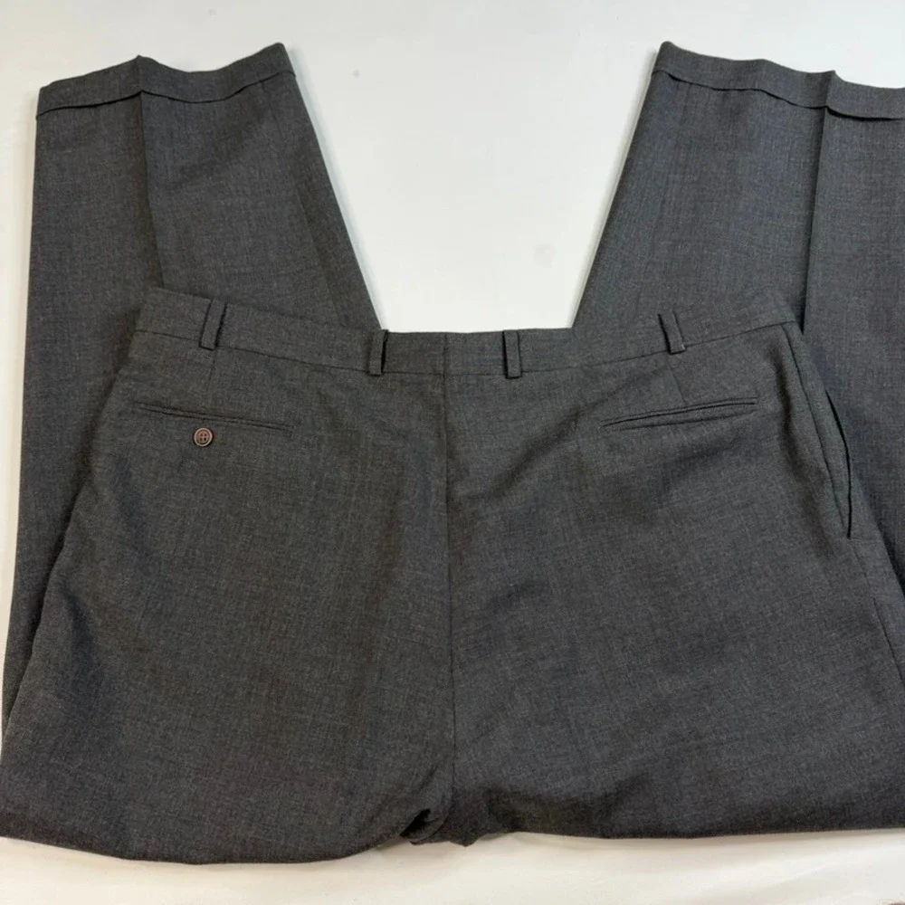 Vtg Polo University Club Ralph Lauren Suit Mens 48L Gray Wool 2-Button Pleated